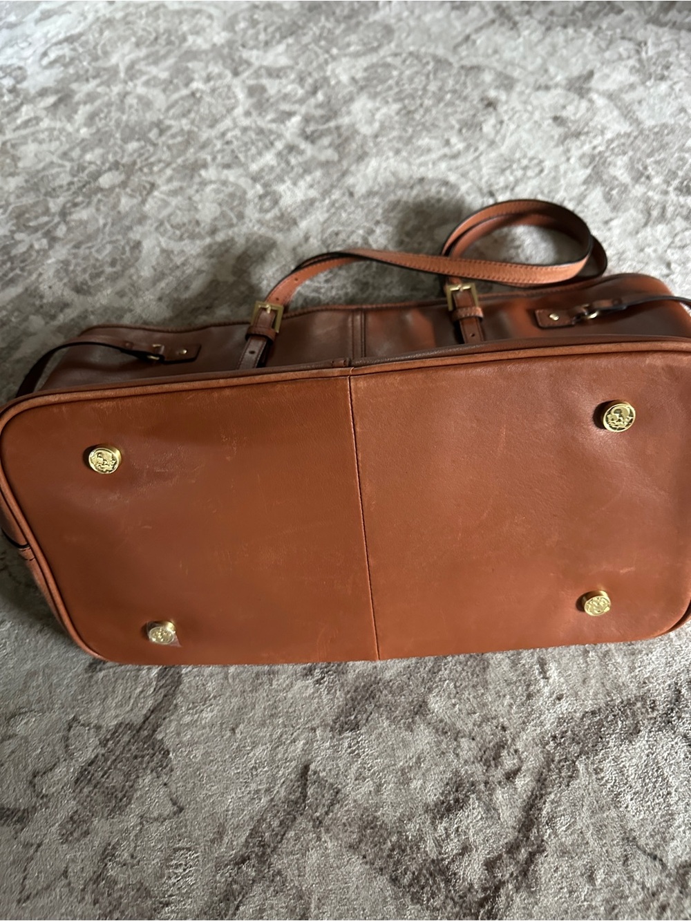 NWOT Spartina 449 Siren Premium Leather Jetsetter Tote Brown - Picture 4 of 6